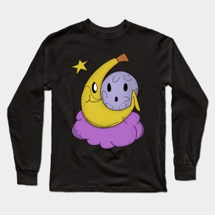 Banana Hanging with Moon Long Sleeve T-Shirt